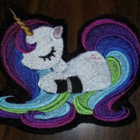 Unicorn Patch Iron On Embroidered Applique Pastel Etsy