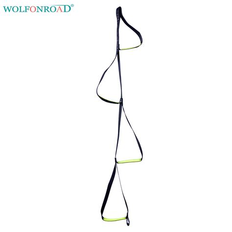 Wolfonroad Rock Climbing Four Step Etrier Rise Rope Ladders For Rope