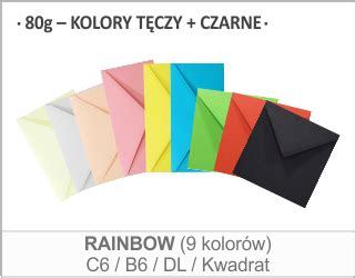 Koperty Kolorowe Rainbow Z Nadrukiem Kopertomat Pl