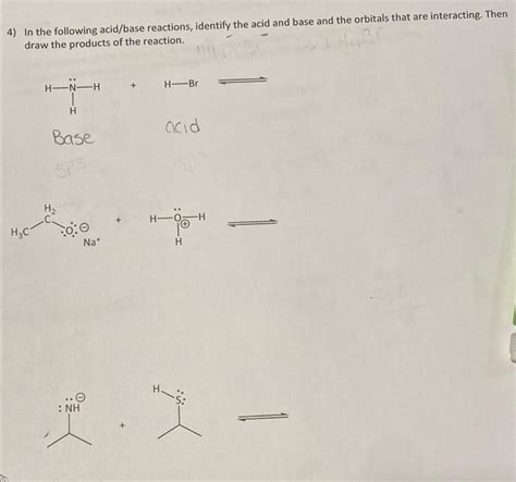 [solved] 4 In The Following Acid Base Reactions Identify