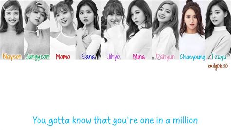 √画像をダウンロード Twice One In A Million Lyrics Color Coded 101813 Lyrics