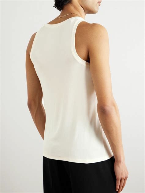 TOM FORD Ribbed Knit Tank Top Neutrals TOM FORD