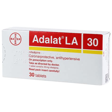 Adalat Prolonged Release Tablet 30 Mg 30 Pc Kulud Pharmacy