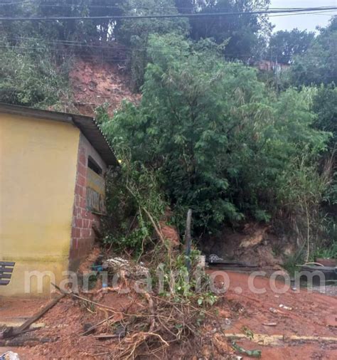 Deslizamento De Terra Atinge Casa Em Bairro De Maric Durante Forte