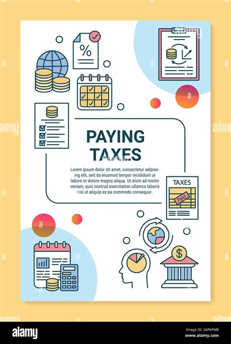 Paying Taxes Poster Template Layout Financial Charge Percentage Data