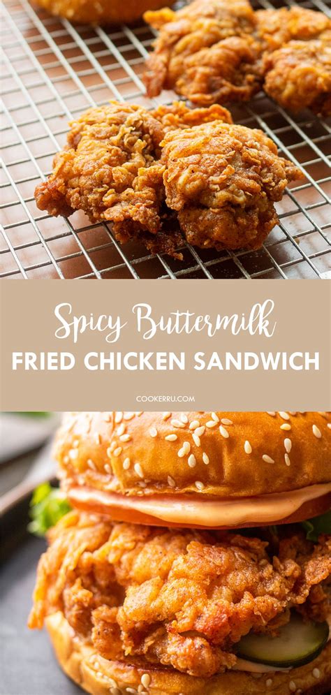 The Best Spicy Chicken Sandwich Cookerru Recipe Buttermilk Fried