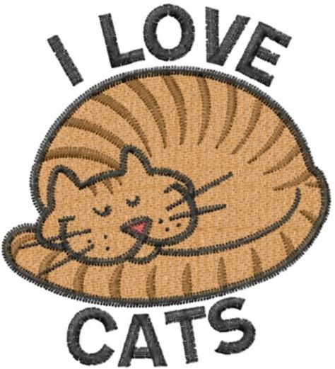 I Love Cats Machine Embroidery Design Embroidery Library At