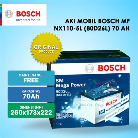 Jual Aki Mobil Bosch Mf Nx L D L Ah Cx Pajero