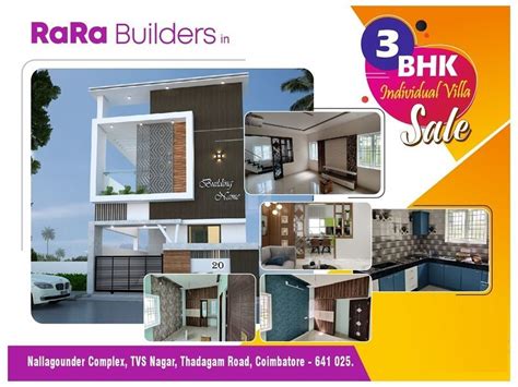 Bhk Villas Homes In Bhk Villa For Sale In Thudiyalur Sqft Area