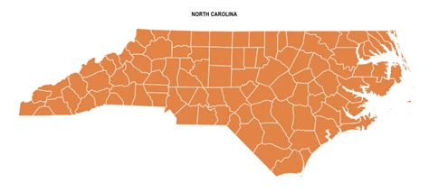 North Carolina County Map: Editable & Printable State County Maps