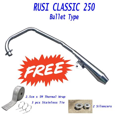 Rusi Classic Bullet Pipe Type Muffler For Rusi Classic Exhaust