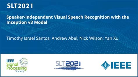 Speaker Independent Visual Speech Recognition With The Inception V3