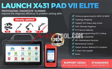 Launch X431 PAD VII Elite PAD 7 Automotive Diagnostic Tool Support