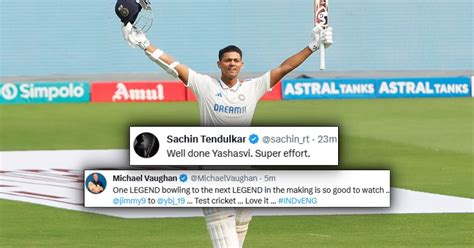 Super Effort Cricketing Fraternity Lauds Yashasvi Jaiswal As He