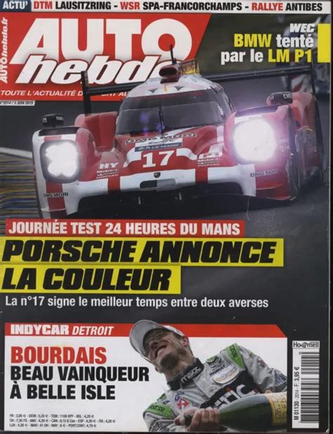 Auto Hebdo N Journ Es Test H Du Mans Indycar Detroit