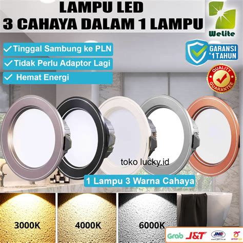 Lampu Led Downlight Cahaya Dalam Lampu W Multi Colour Murah