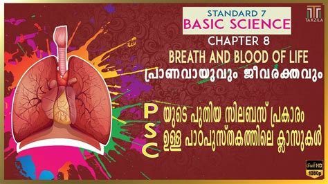 CHAPTER 8 STD 7 BREATH AND BLOOD OF LIFE പരണവയവ ജവരകതവ SCERT