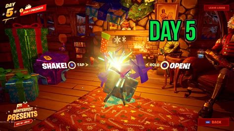 Fortnite Winterfest Christmas Present Day 5 Opening New Gift Item