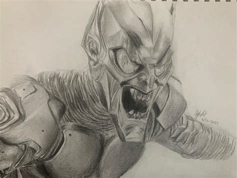 I Just Finished This Green Goblin Drawing R Spiderman