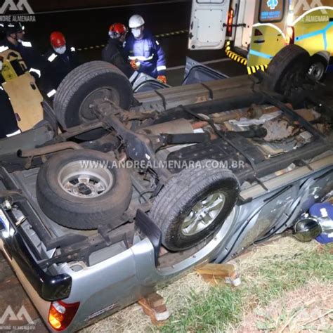 Motorista Resgatado Ap S Capotar Camionete Na Rodovia De Marialva