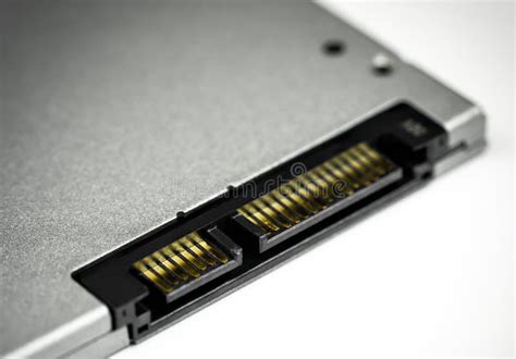 Sata Connection Of Ssd Solid State Drive Drive Closed Up Shot Stock