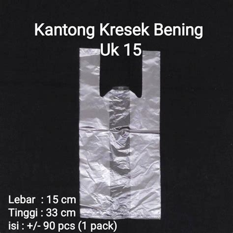 Kantong Kresek Bening Kecil Uk 15 Sedang UKk 24 Kantong Plastik