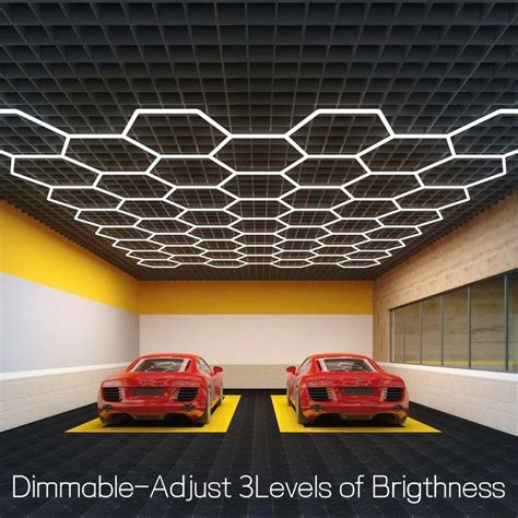 Customized Honeycomb Hexagon Detailing Workshop Ceiling Led Lights For