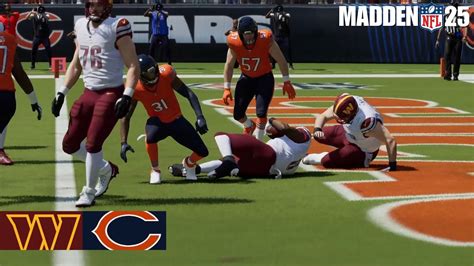 Washington Commanders Vs Chicago Bears Madden Nfl 25 Roster Simulation Madden24 Youtube