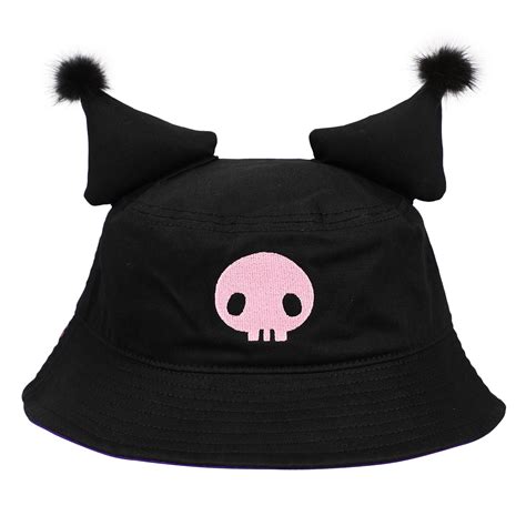 Sanrio Kuromi Logo 3d Ears Bucket Hat Crunchyroll Store