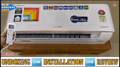 Lloyd Gls18i5fogev 2024 15 Ton 5 Star 5in1 Inverter Split Ac Unboxing And Review Remote