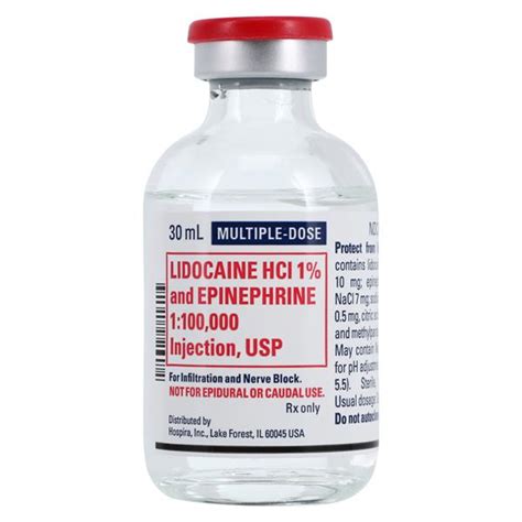 Lidocaine Hcl Epinephrine 1 1100000 Injection Multiple Dose Vial