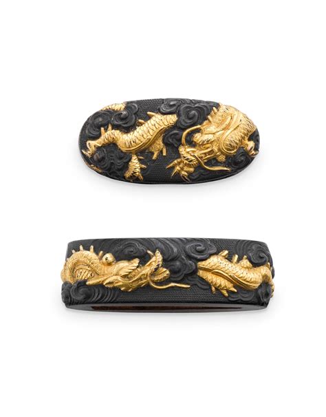 Bonhams A Group Of Four Pairs Of Assorted Fuchi Gashira An Goto