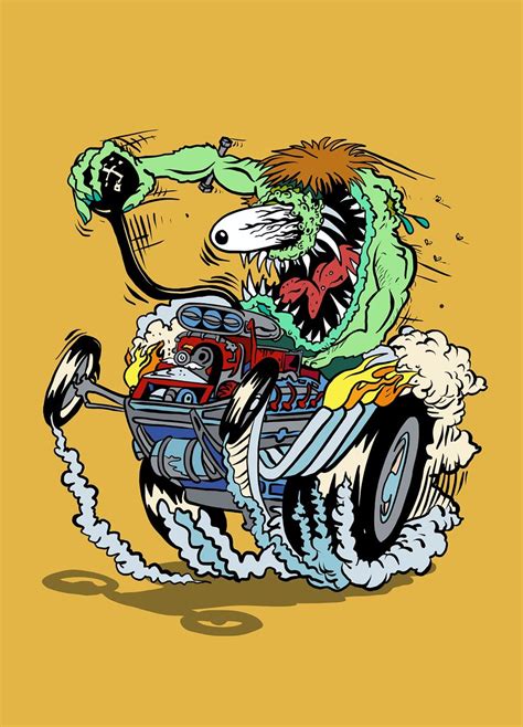 Ed Roth Hot Rod Cartoon Cartoon Postcard Artist Les Flickr