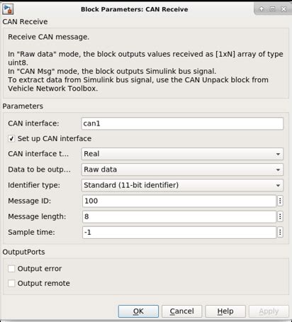 Can Bus Communication On Nvidia Jetson Tx In Simulink