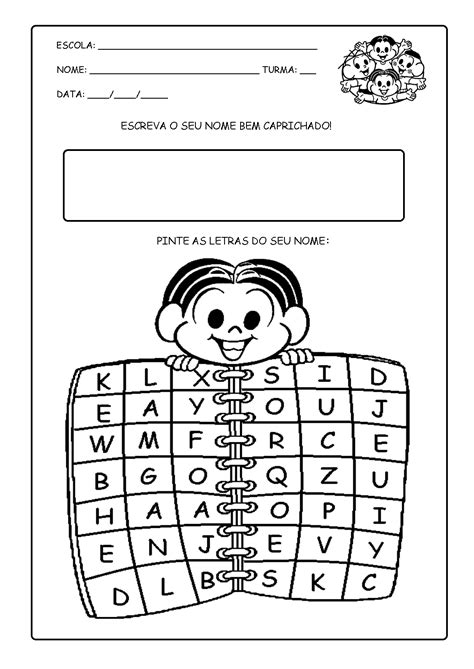 Atividade Pinte As Letras Do Seu Nome