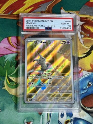 Mimikyu 075 Pokemon Paldean Fates Pokemon Center ETB 075 PSA 10 GEM