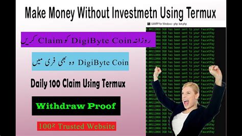 How To Earn Dgb Coins Using Termux Earn Free Digibyte Coin Claim