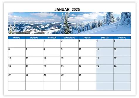 Kalender Januar 2025 Kalender Su