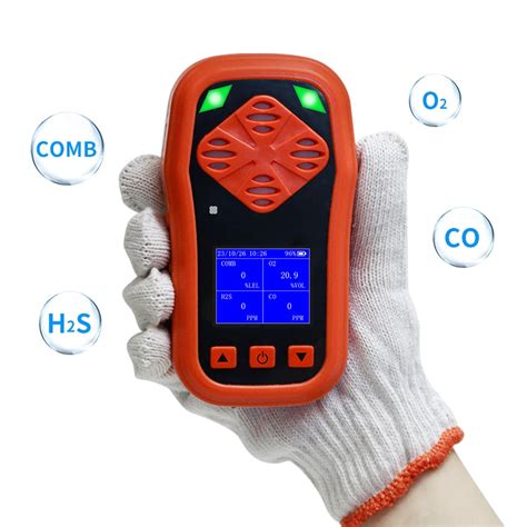 Yaoan 4 In 1 Portable Multi Gas Detector With Lcd Display H2s O2 Co Ex Ip65 Rechargeable Lithium