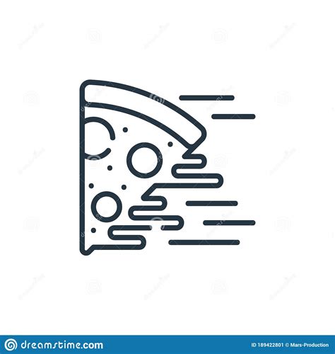 Food Delivery Vector Icon Isolated On White Background Outline Thin