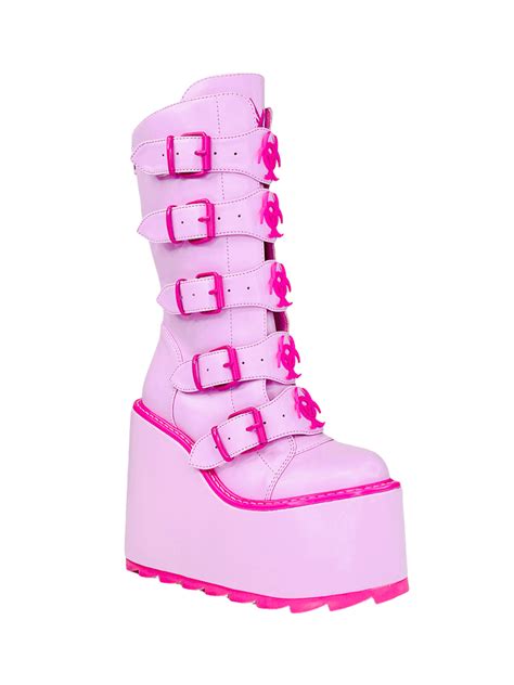 Dune Toxica Pink Harajuku Boots Pink Platform Boots Chic Shoes