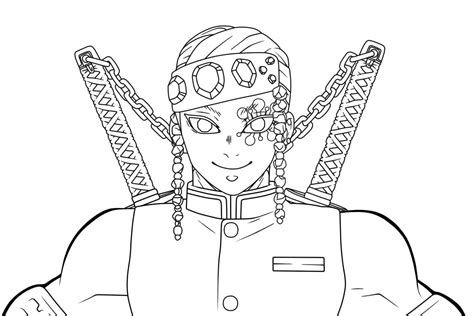 Dibujos de Kimetsu no Yaiba Demon Slayer Página para colorear