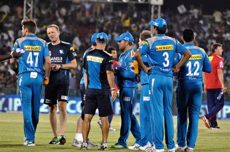 Pune Warriors India bowler in action during the match between Delhi ...