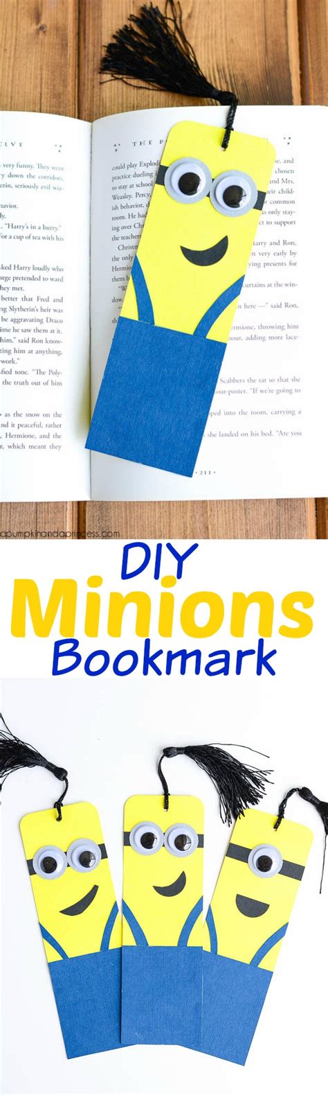 DIY Minion Bookmarks - A Pumpkin And A Princess