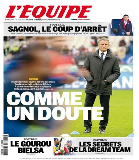 Lequipe Du Mardi 15 Mars 2016 Télécharger Des Magazines Journaux Et