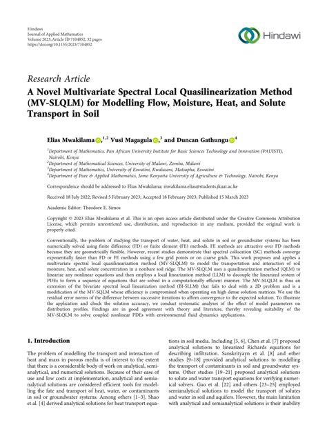 Pdf A Novel Multivariate Spectral Local Quasilinearization Method Mv