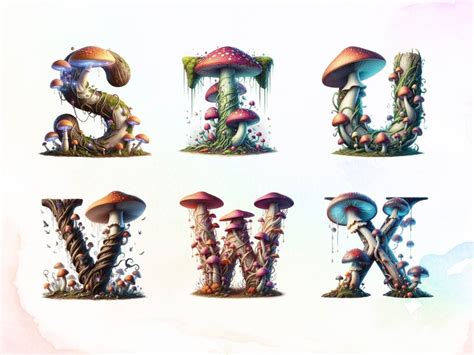 Mushroom Png Clipart Mushroom Font Letters Mushroom Sticker Alphabet