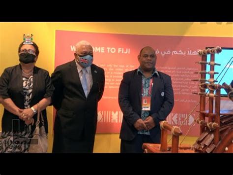 Fijian Prime Minister Hon Voreqe Bainimarama Tours The Fiji Pavilion