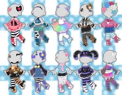 Mix Outfit Adopts Closed By Horror Star On Deviantart Drawing Anime