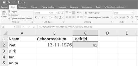 Leeftijd Berekenen Zo Doe Je Dat In Excel Ptvdd